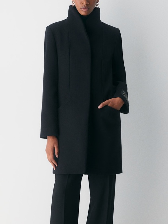 Wilfred Jackets & Blazers - Aritzia Wilfred Cocoon Coat Black Wool Cashmere